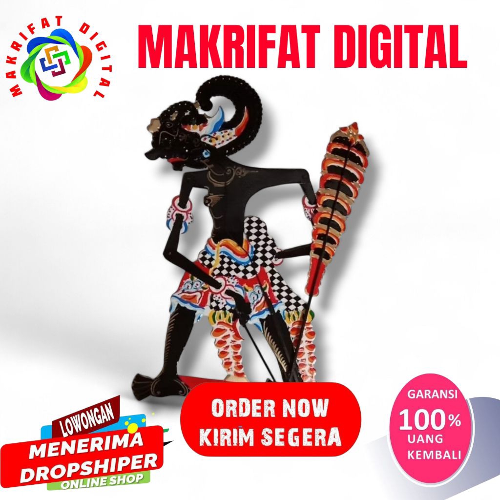 ZACK MART Wayang Kulit Bima Werkudara Asli Sapi