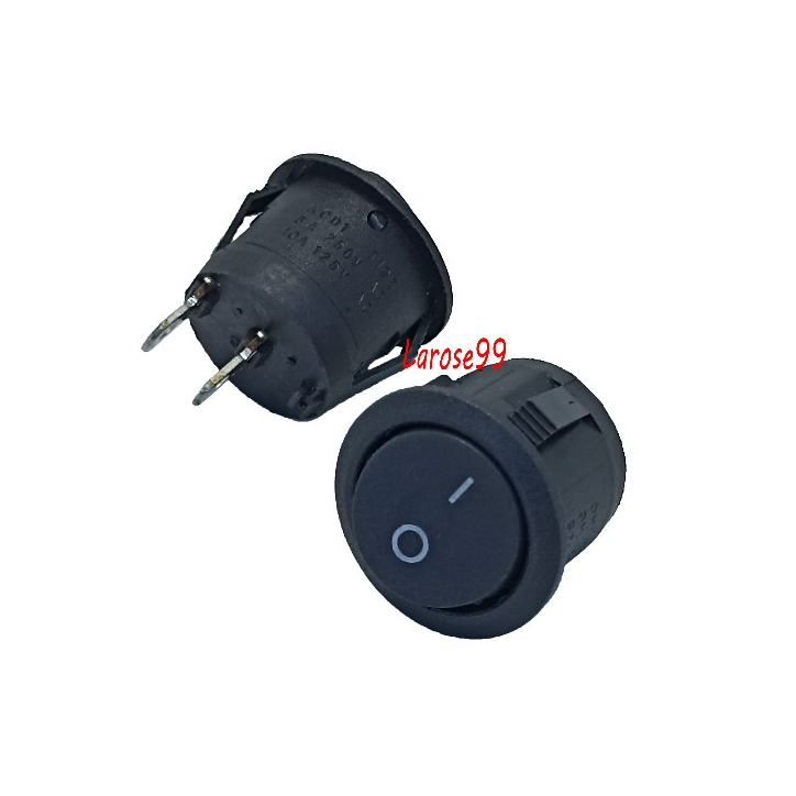 Saklar Switch Bulat Hitam ON - OFF 2pin Saklar ON OFF Bulat 2pin