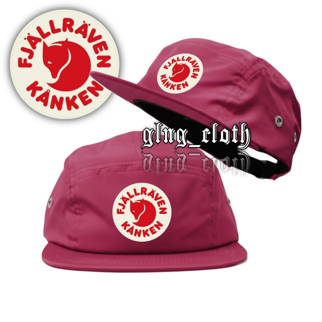 Fjallraven Kanken - Topi 5 Panel Outdoor - Five Panel Hat Caps Casual - Topi Lima Panel Pria Wanita