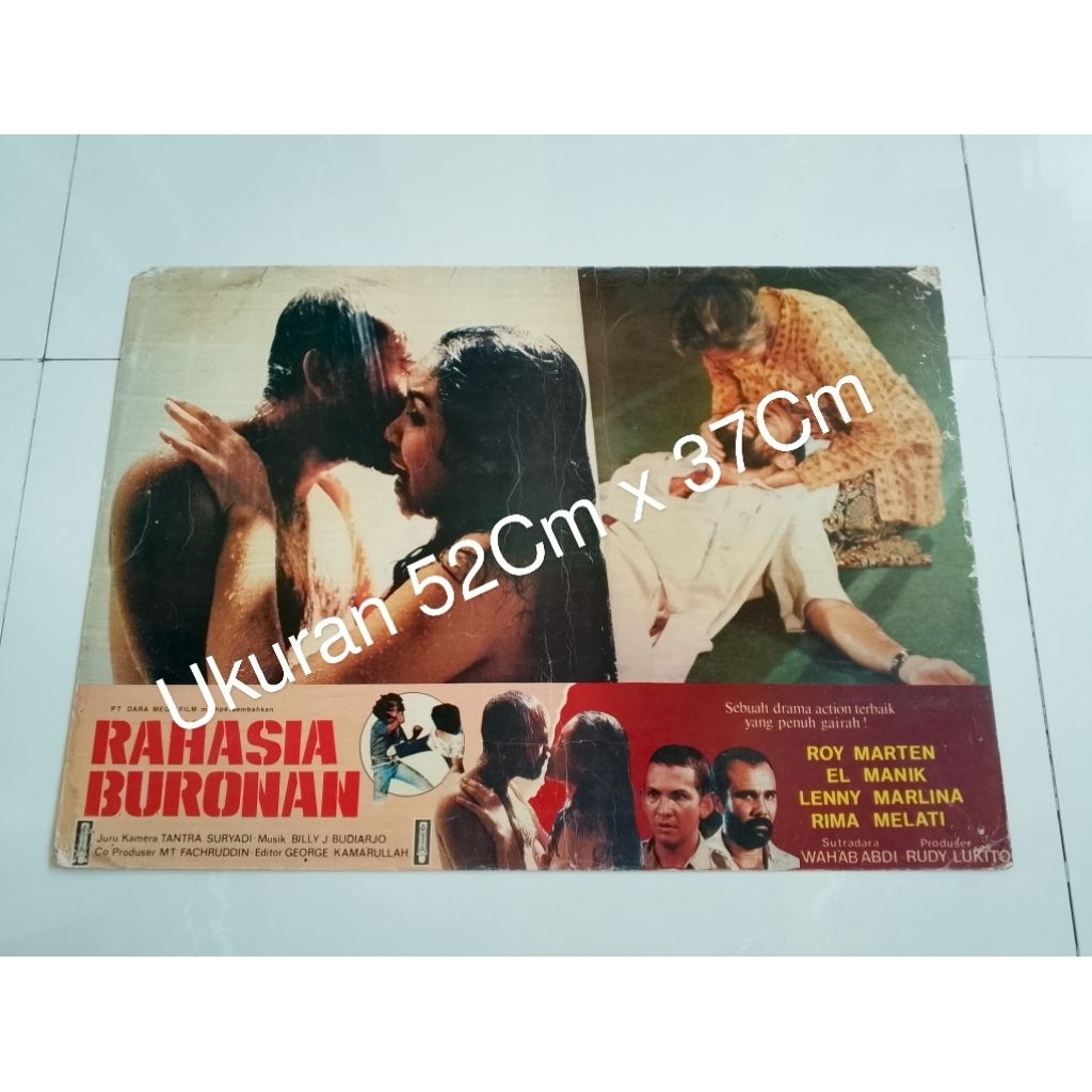 Poster Bioskop Lobby Card Bioskop Poster Bioskop Film Indonesia Rahasia Buronan Original