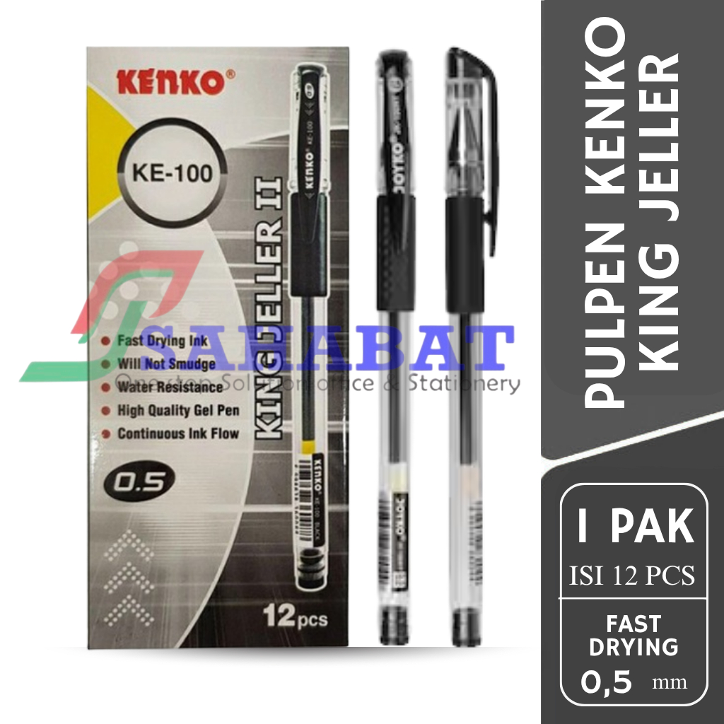 KENKO PULPEN KING JELLER / KENKO PULPEN MURAH / PULPEN ISI 12 PCS