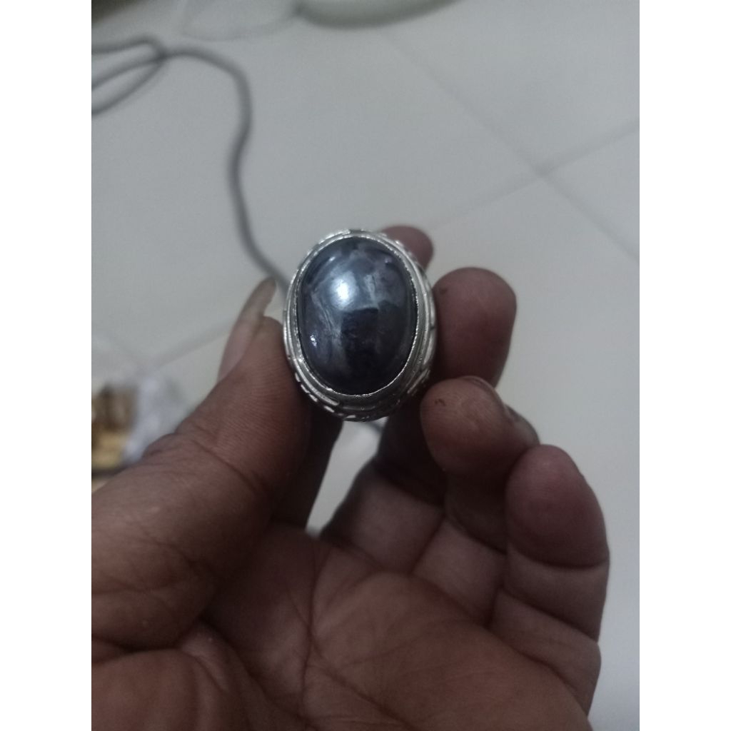 cincin batu badar besi kursani jari 8.5
