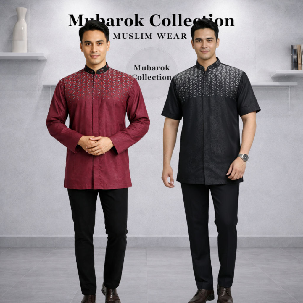 Baju Koko Embos Terbaru // Motif 01 // Tangan Panjang & Pendek //baju koko taqwa bordir pria muslim 