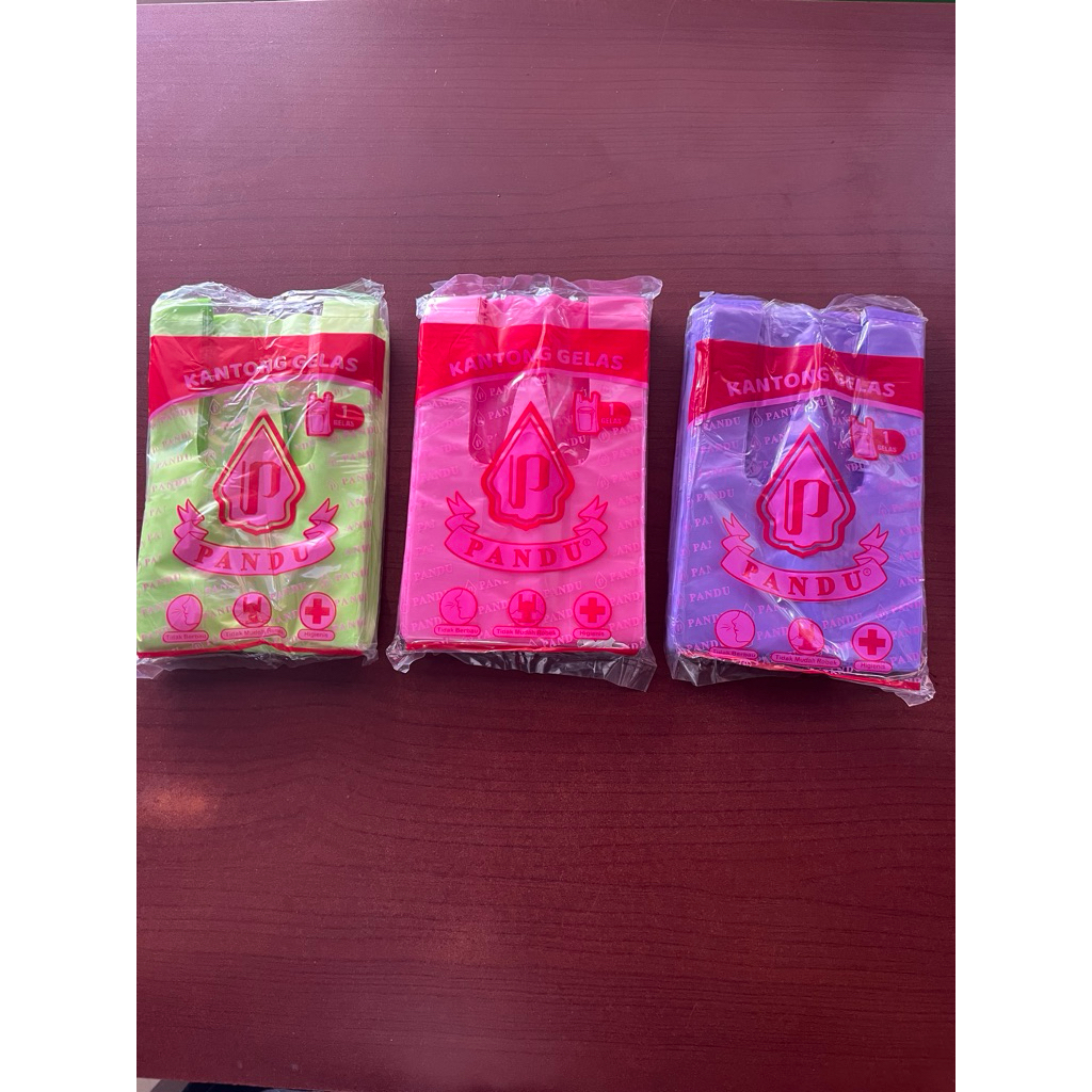 Plastik Cup Warna Pandu/plastik single cup/plastik es teh