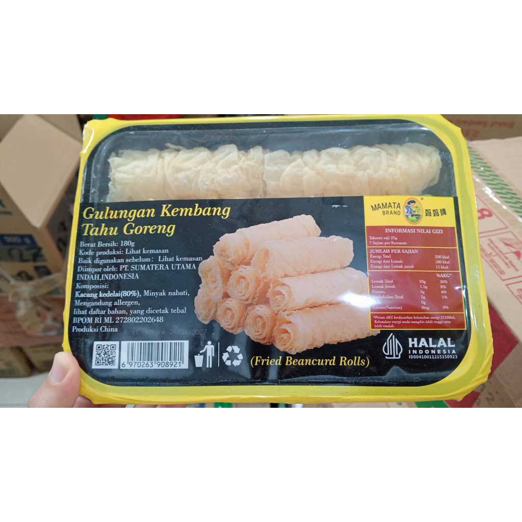 MAMATA RING ROLL 180gr | KULIT KEMBANG TAHU GULUNG GORENG | GULUNGAN KEMBANG TAHU GORENG | MAMATA RI