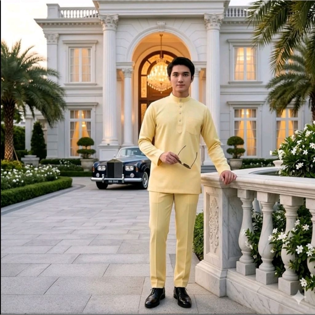 Ser baju celana melayu cekak musang teluk belanga premium