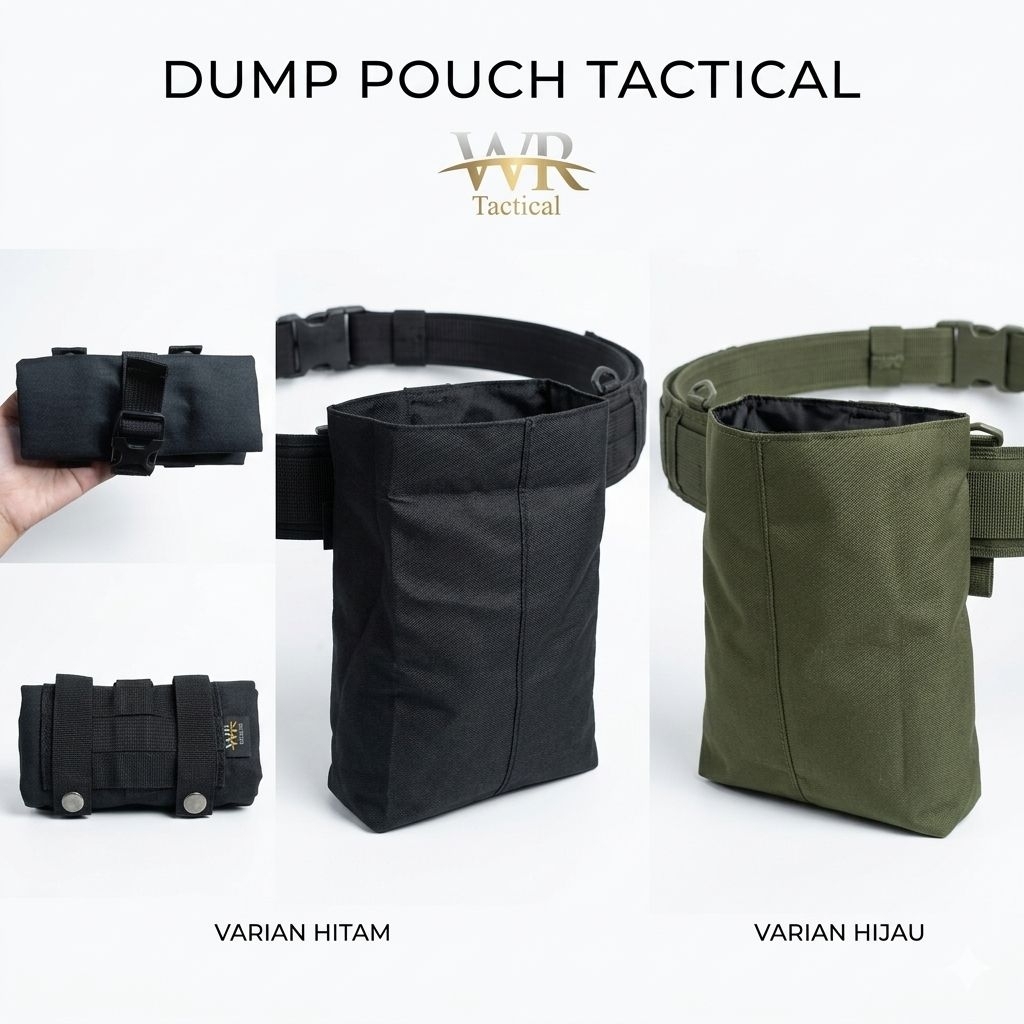 Dump Pouch Tactical WR – Tas Pinggang Magasein Cordura D-1000 Premium