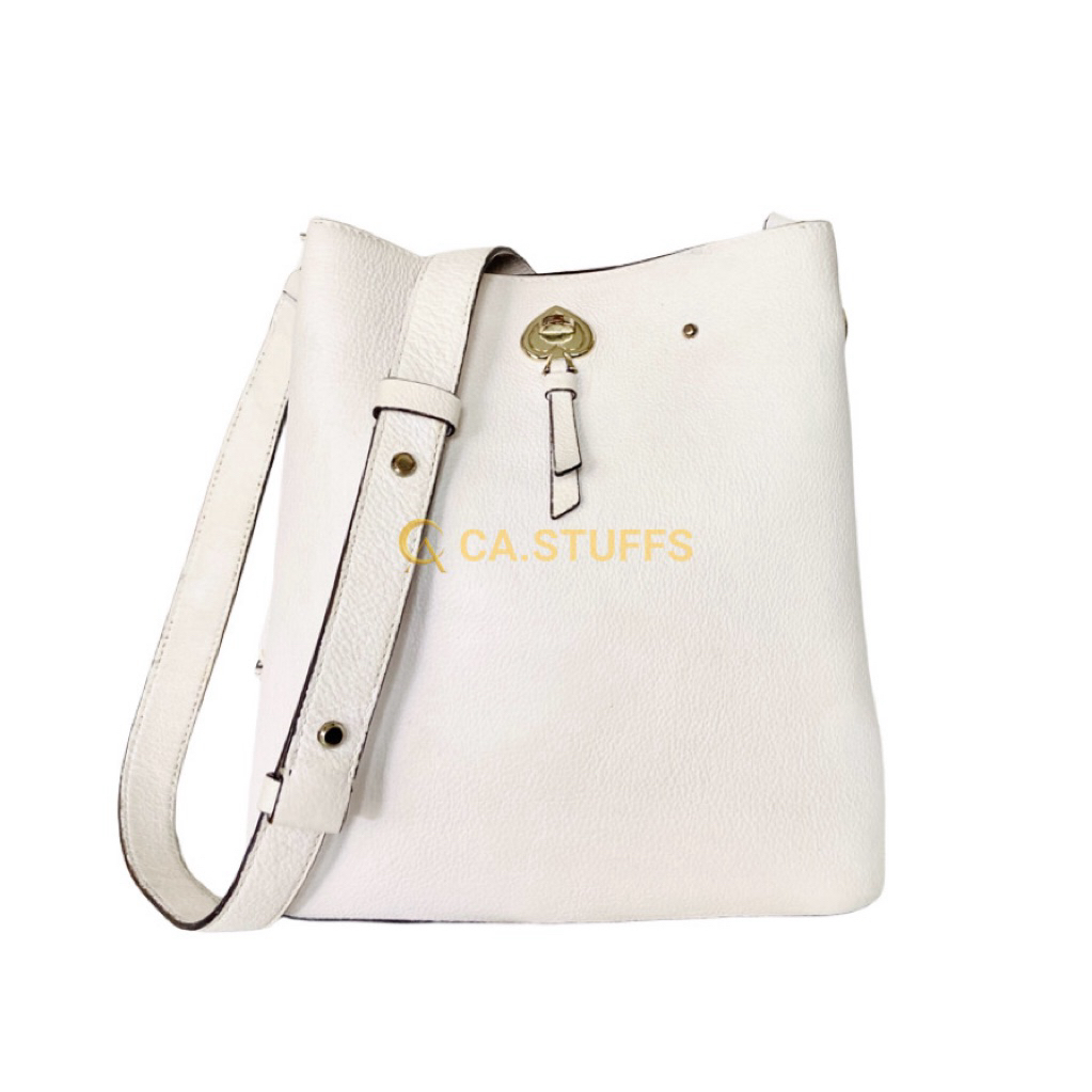 Preloved Kate Spade KS Marti Large Bucket Bag in White Dove