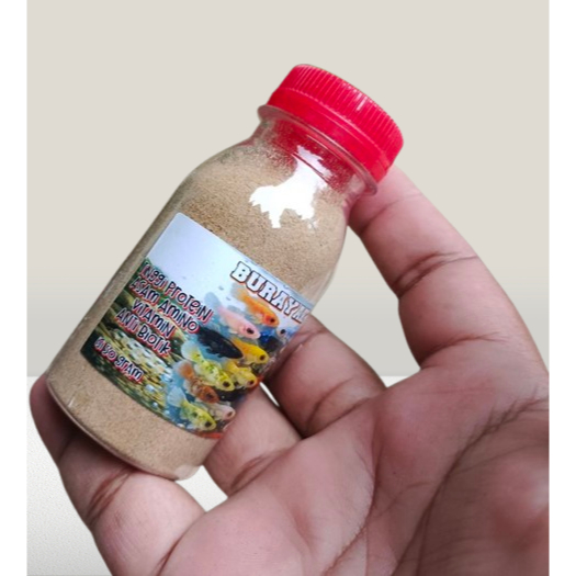 50 gram burayak feed . pakan burayak tinggi protein amino booster daya tahan . pakan ikan burayak . 