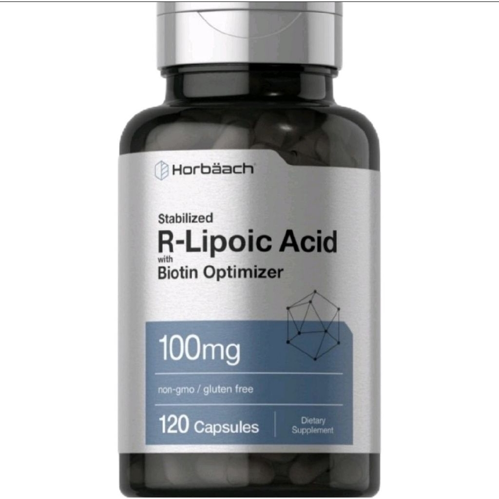 horbaach r lipoic acid biotin optimizer 100mg 100 mg 120