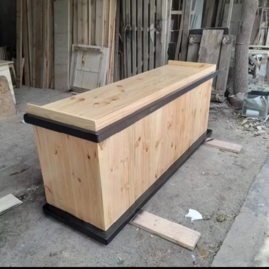 meja etalase/meja serba guna bahan kayu jati belanda