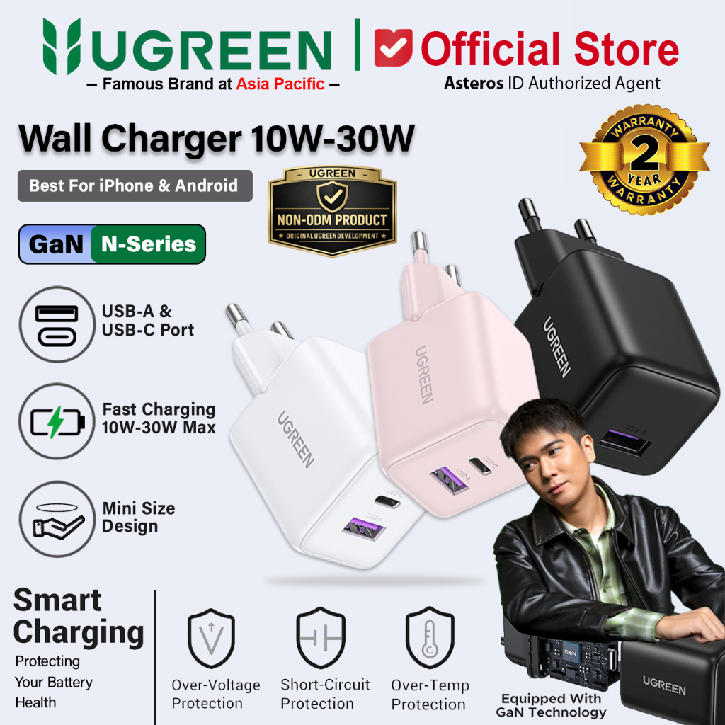 UGREEN Kepala Charger untuk iPhone, Samsung, Xiaomi, Oppo, Vivo, Huawei Fast Charging 10W 18W 22.5W