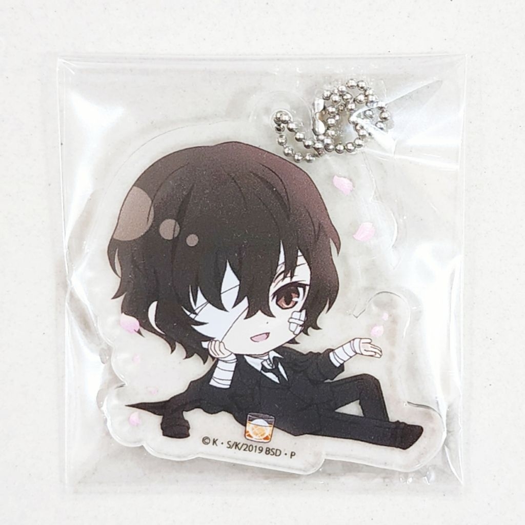 Bungou Stray Dogs Puchichoko Spring Drinking Chibi Acrylic Charm - Dazai