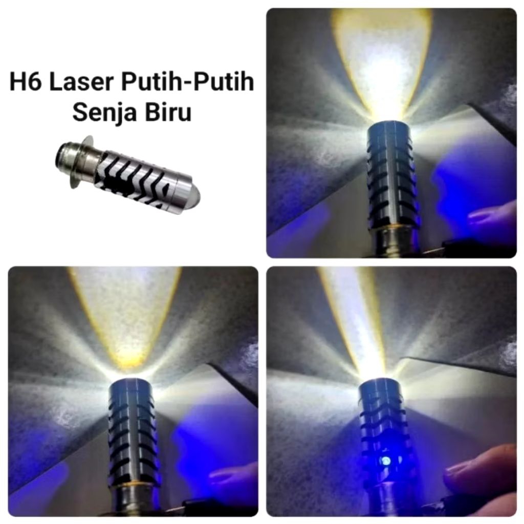 Lampu Sorot LED H6 Laser SXC - Super Terang, Sorot Jauh, Universal untuk Motor