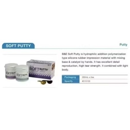 Soft Putty Vinylpolyxyloxane Elastomer B&E Made in Korea / Dental bahan cetak gigi Putty
