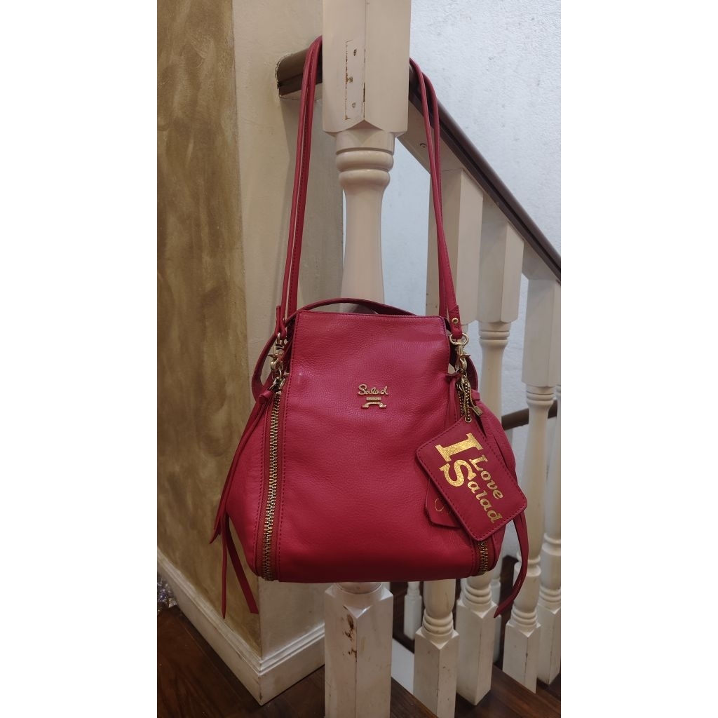 Tas Hobo Salad Kulit Sapi Asli Preloved