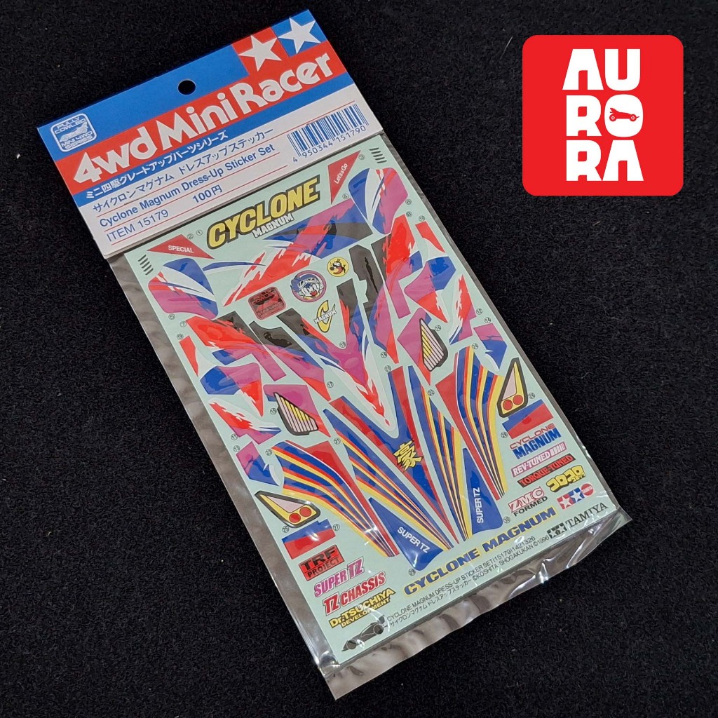TAMIYA - Mini 4WD Tune Up Parts - Cyclone Magnum Dress-Up Sticker Set - Item 15179