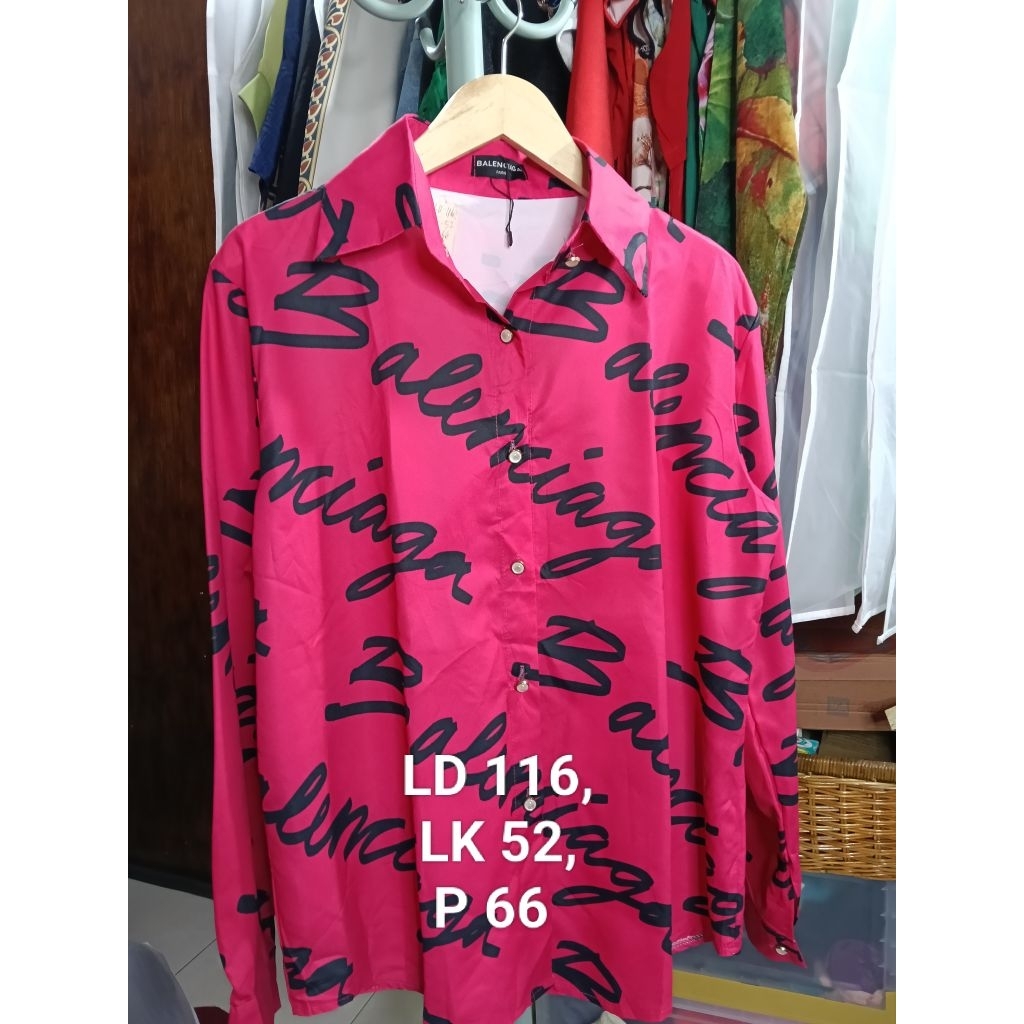 Balenciaga Baju kemeja lengan panjang wanita