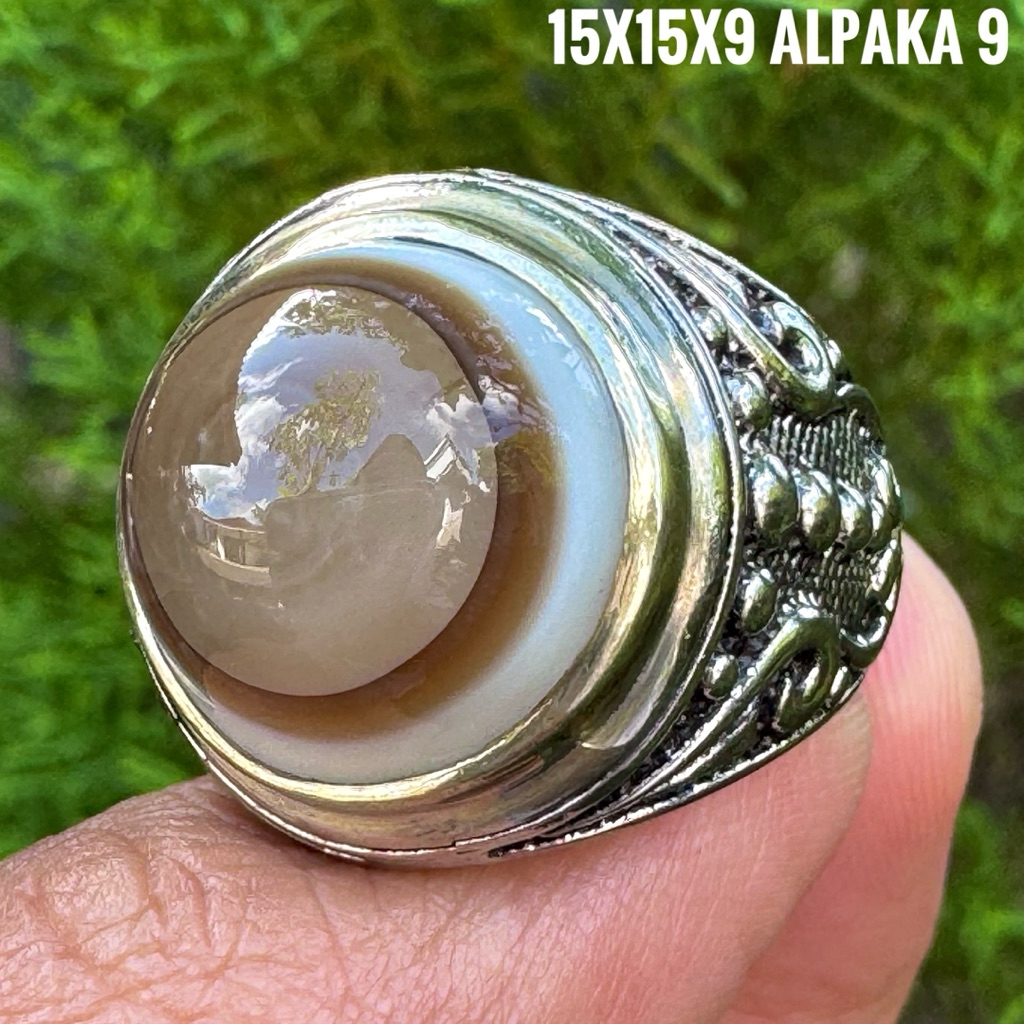 Cincin Batu Akik Natural Sulaiman Mata