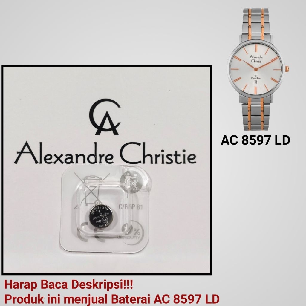 Baterai Jam Tangan Alexandre Christie AC 8597 LD Wanita