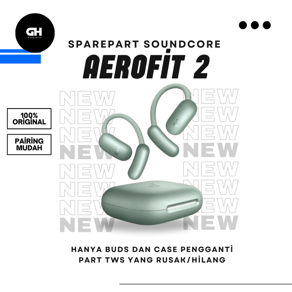 SPAREPART TWS Soundcore Aerofit 2 | Buds kanan aja | Buds Kiri aja | Case Charger aja Original Baru