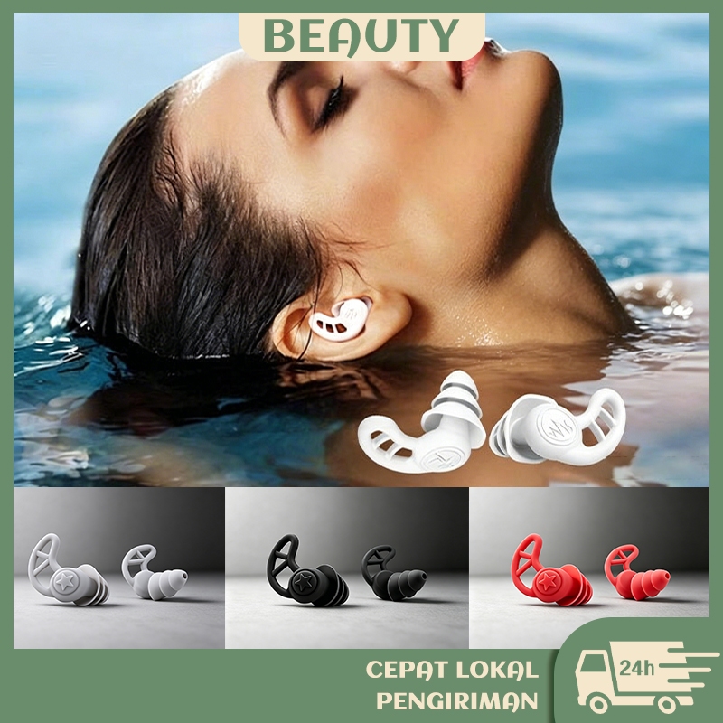 3 Layers Earplugs Tidur Peredam Suara Nyaman/Silicone Earplugs Noise Reduction Sleeping Earplugs