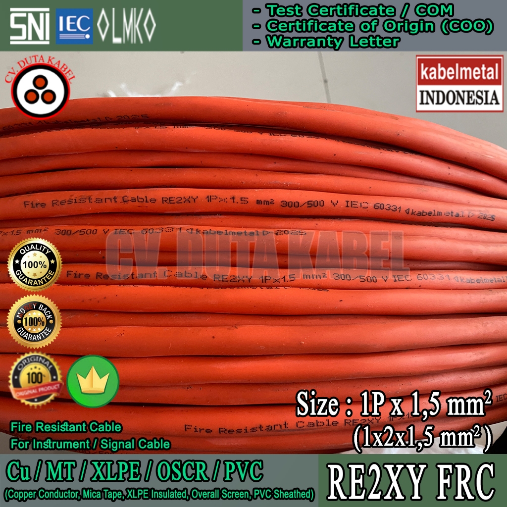 Kabel RE2XY FRC 1Px1,5 mm2 METAL /FRC STP 1Px16 AWG/1Px1,5mm2/1P x 1.5