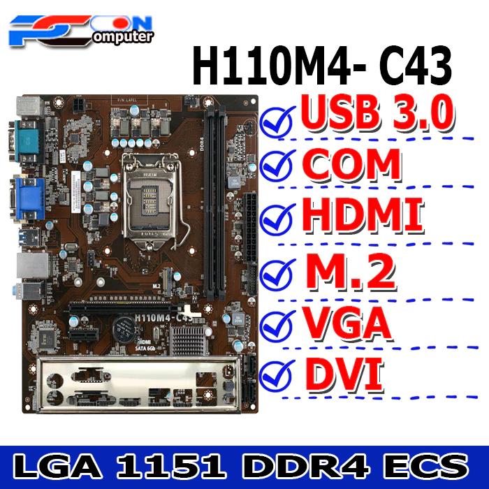 Mainboard Mobo Intel LGA 1151 H110 ASROCK ONBOARD