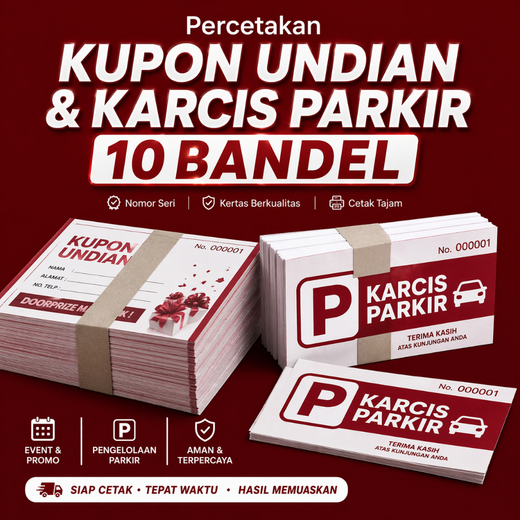 Kupon Undian | Karcis Parkir Cetak Bijian
