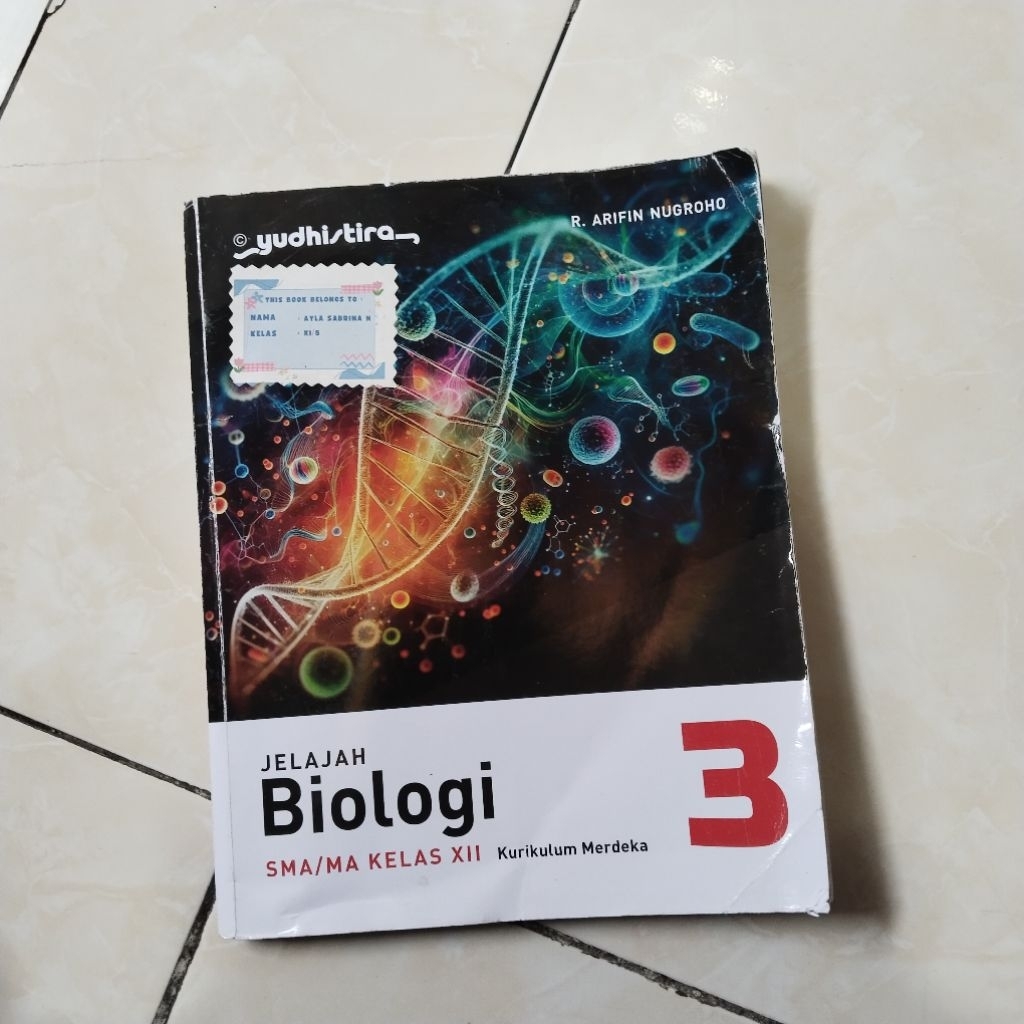 BUKU BEKAS PAKET PELAJARAN BIOLOGI KELAS X11/12 SMA/MA KURIKULUM MERDEKA(YUDISTIRA)