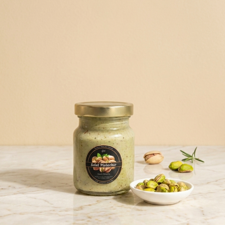 Selai Pistachio Kunafa Premium 140gr | Creamy & Crunchy | Dapur Mamih Kinan