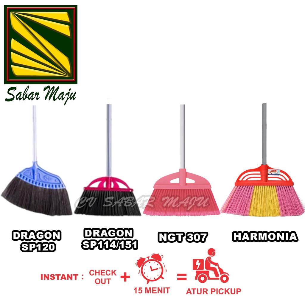 Dragon Sapu Injuk, Sapu Nylon, Sapu Lantai, Sapu + Pengki 306, 307, 742S, 263, sp 120, sp 114/151