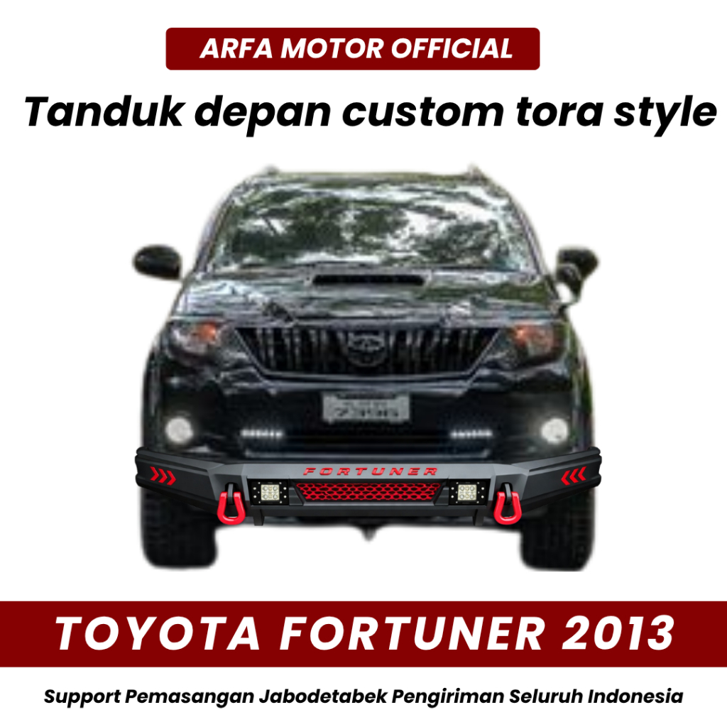 TANDUK DEPAN FORTUNER 2013 CUSTOM TORA TOWING PENGAMAN PELINDUNG BEMPER ANTI KARAT