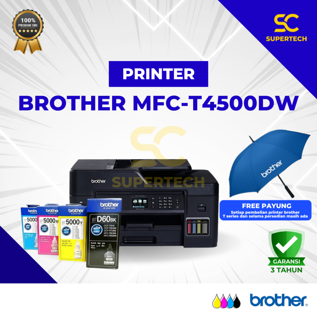 Printer brother MFC-T4500DW A3 INKTANK Wireless Print /Copy / Scan