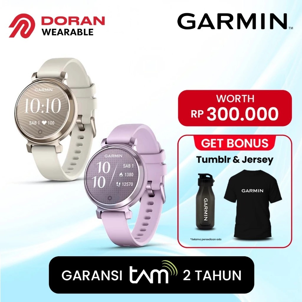Garmin Lily 2 Smartwatch Silicone Band - Garansi Resmi