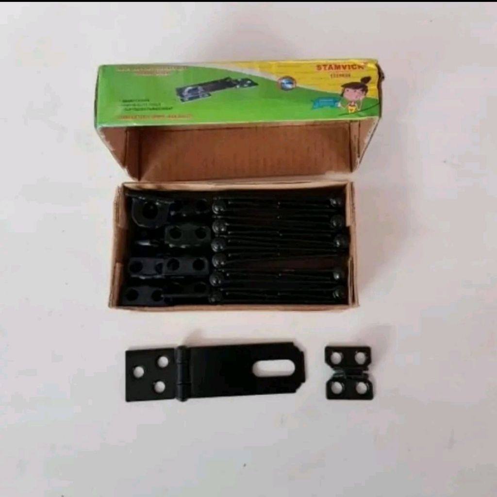 Overpal Tebal Plat Hitam Stamvick 3" 4" 5" / Cantelan Untuk Gembok / Overpal Plat Hitam Stamvick