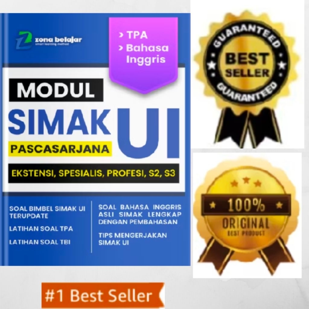 Buku Modul SIMAK UI Pascasarjana | TPA Bahasa Inggris | Persiapan S2 S3 Profesi Spesialis