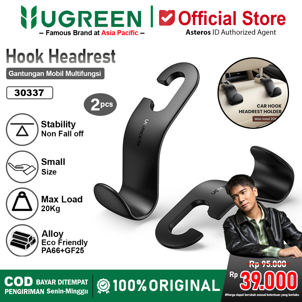 UGREEN Car Seat Hanger Hook Headrest Backseat Gantungan Mobil 30337