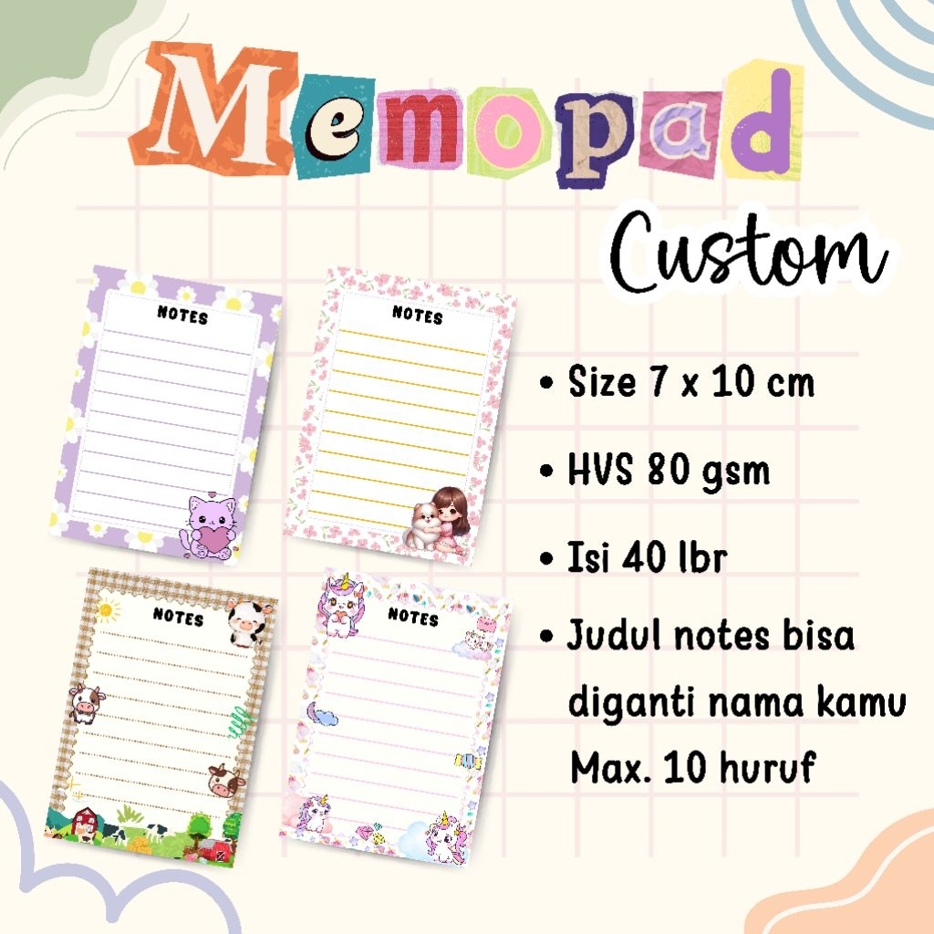 Memopad Custom | Notepad Custom