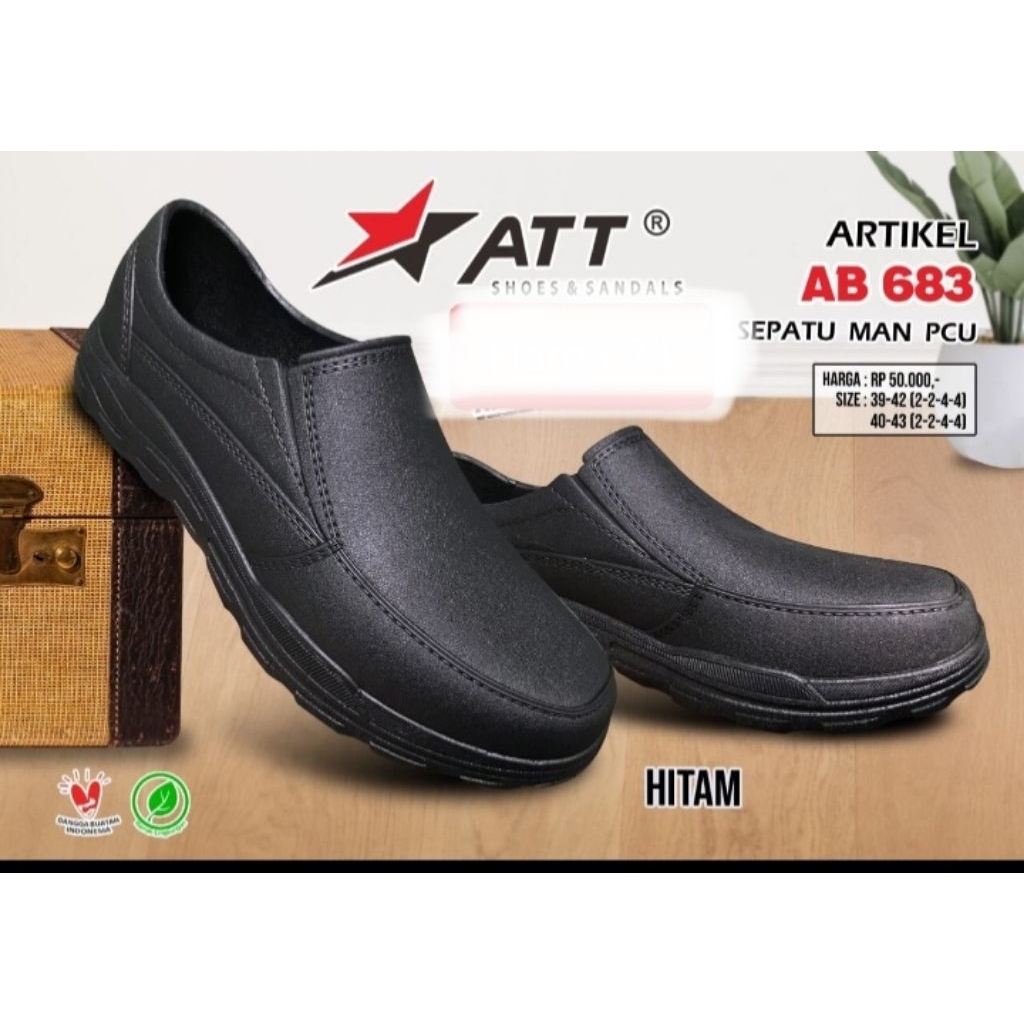 SEPATU KARET PRO ATT HITAM POLOS /HITAMPUTIH