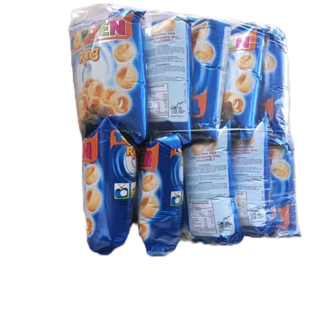(KEMASAN BARU) SNACK JADUL TOP Ten RING NETTO 10 PCS X 30 GR MURAHH