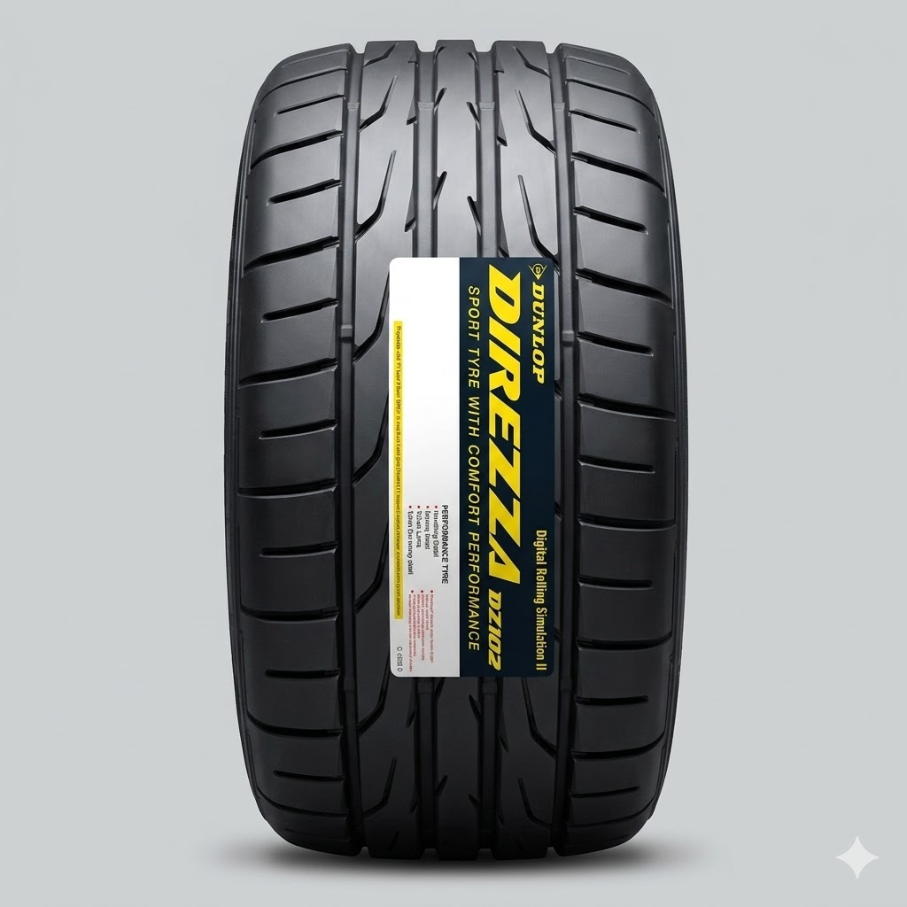 BAN MOBIL TUBLES RING 17 MERK DUNLOP DIREZZA UKURAN 205 45 R17 BAN RADIAL BERKUALITAS