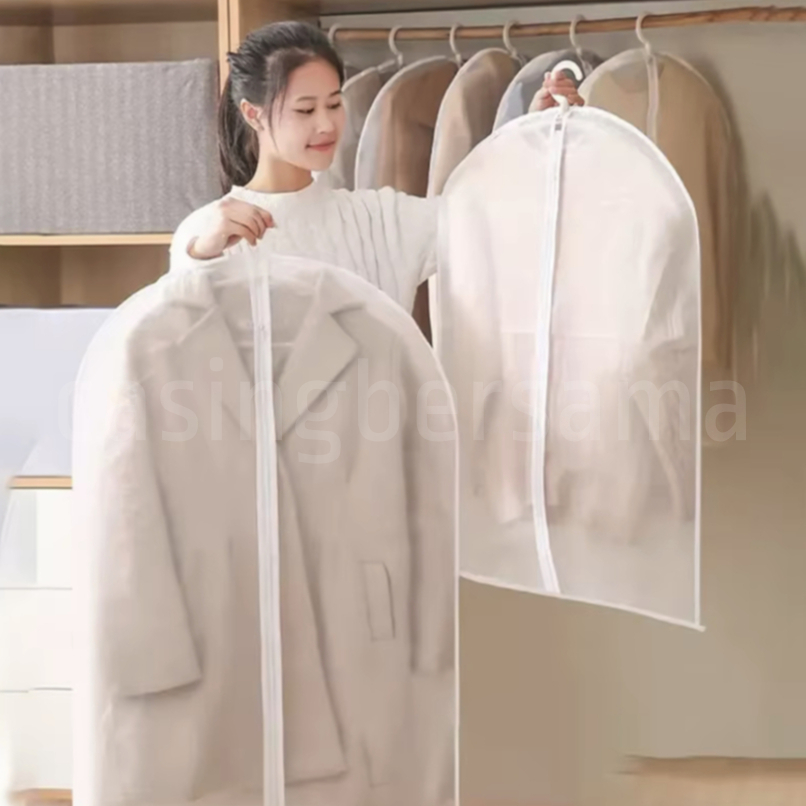 COVER BAJU DRESS COVER JAS GANTUNG / Plastik Cover Baju Gantung
