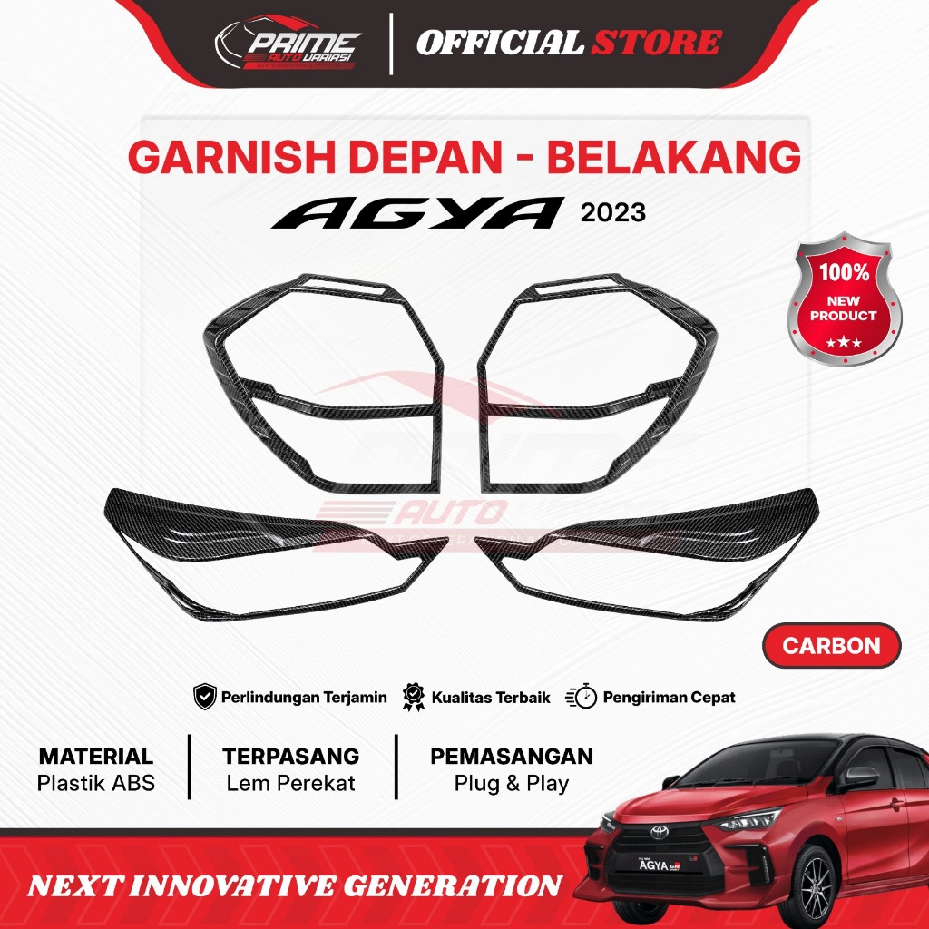 PAKET GARNISH DEPAN BELAKANG AGYA 2023 - CARBON