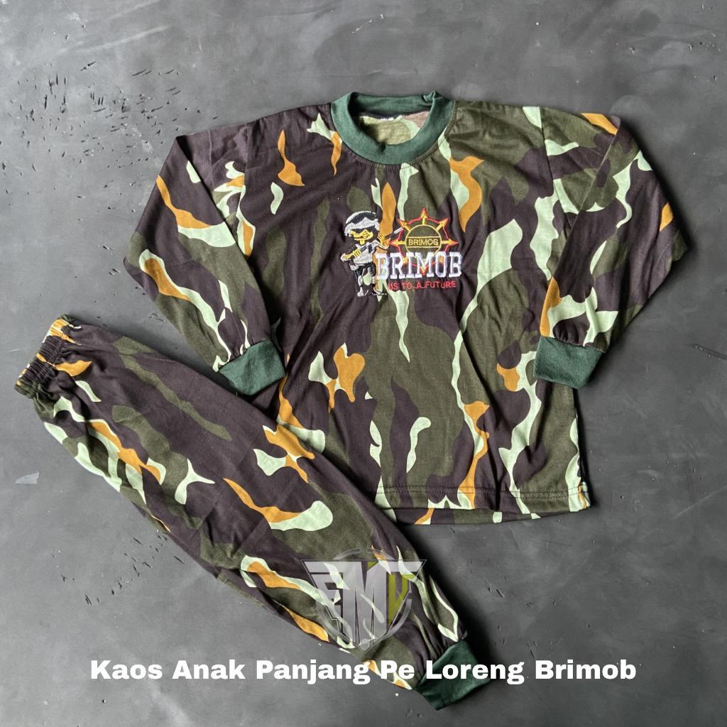 Kaos Anak Panjang PE Loreng Brimob