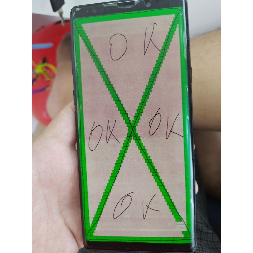 lcd samsung note 9 shadow tebal