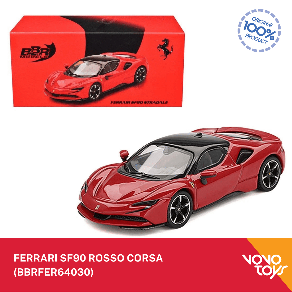 BBR Models 1/64 Ferrari SF90 Rosso Corsa (BBRFER64030)