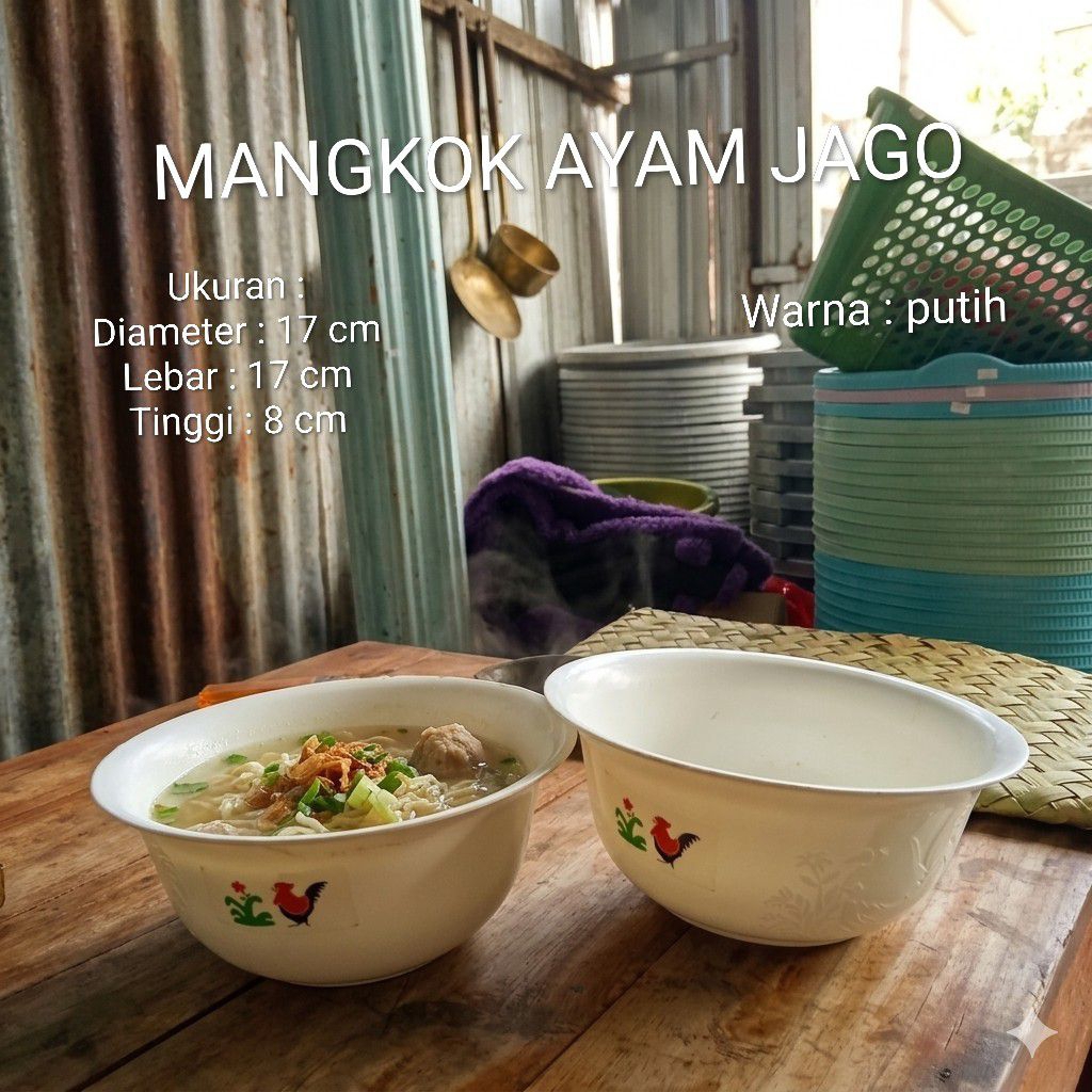 MANGKOK AYAM JAGO, /mangkok bakso /mangkok plastik