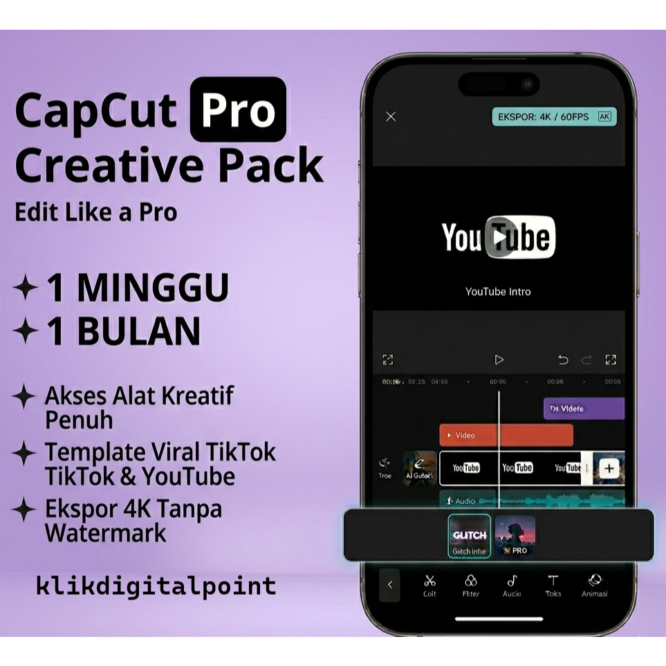 TEMPLATE CAPCUT PRO PREMIUM 1 BULAN MEMBANTU DESAIN DENGAN MUDAH GARANSI