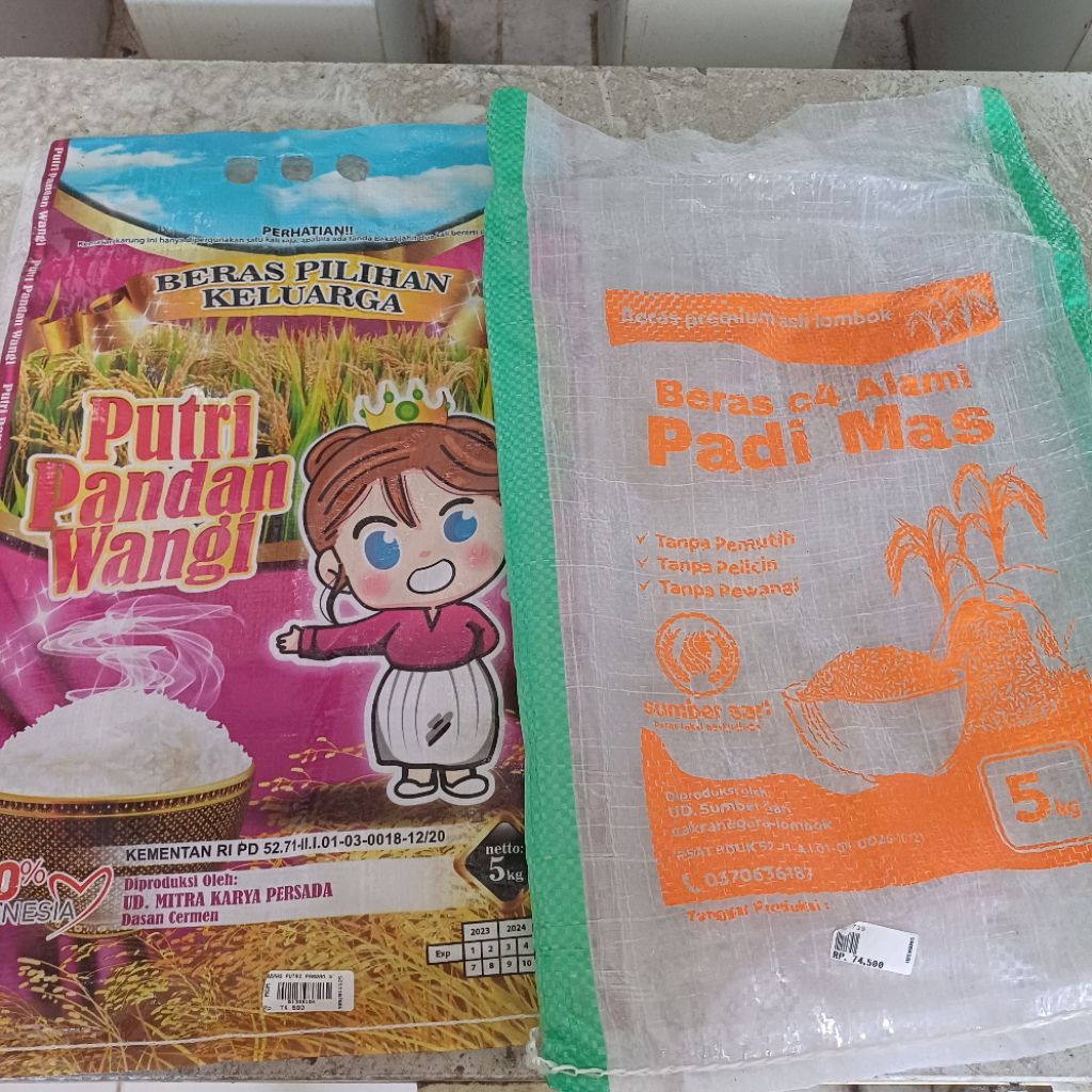 Karung Beras 5kg Bekas